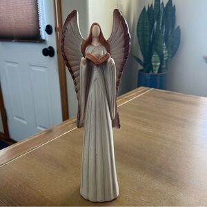 Beige with rust accents pottery Angel Figurine
